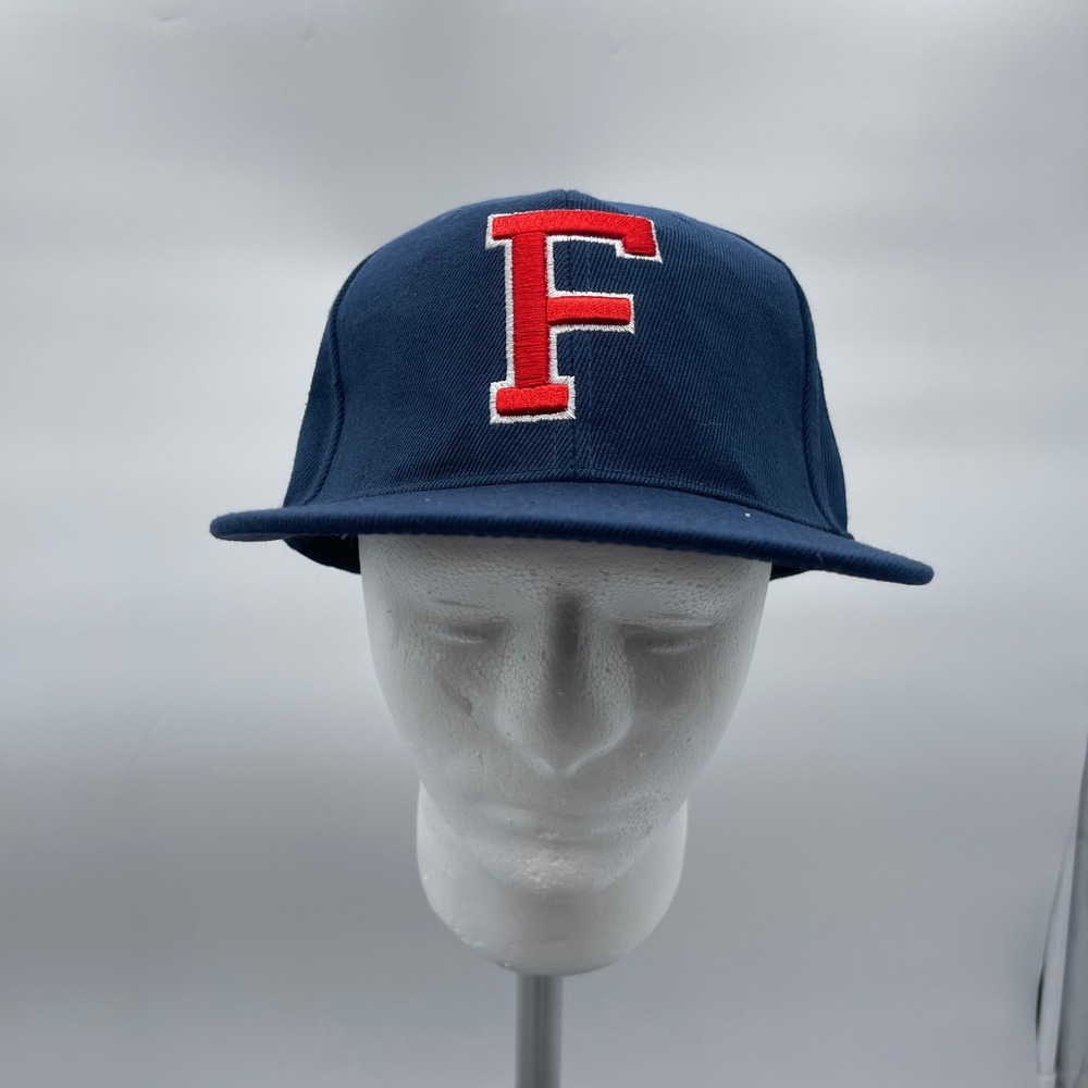 Flexfit M-L Florida Gators Navy Blue Wool Cap Red Embroidered F Flat Brim Hat